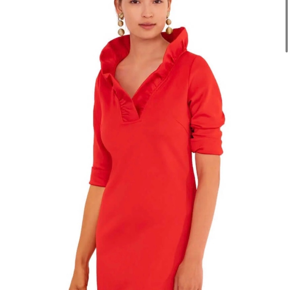 Gretchen Scott Ruffle Neck Dress